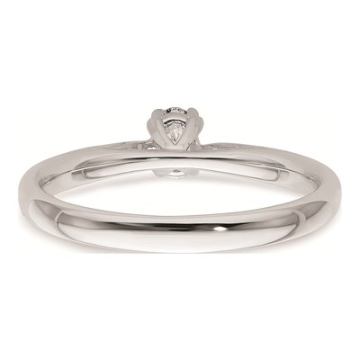 14K White Gold Oval Solitaire Engagement Ring Mounting – view 6