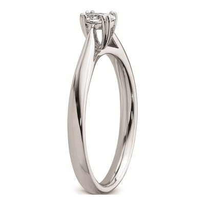 14K White Gold Oval Solitaire Engagement Ring Mounting – view 7