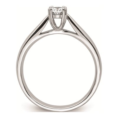 14K White Gold Oval Solitaire Engagement Mounting – view 3