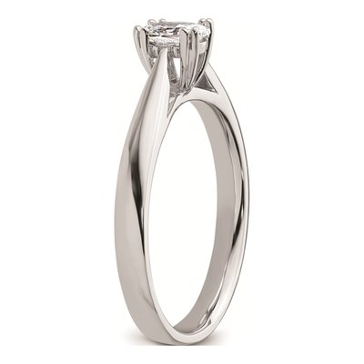 14K White Gold Oval Solitaire Engagement Mounting – view 7