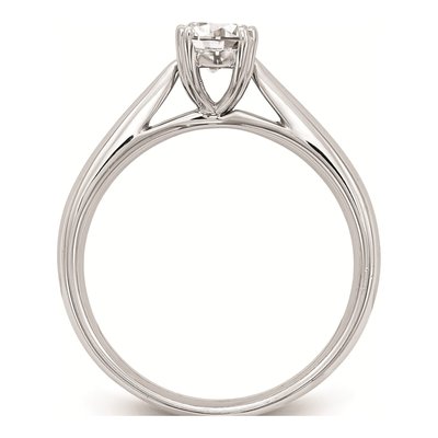 14K White Gold Oval Solitaire Engagement Ring Mounting – view 3