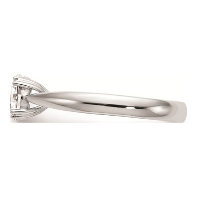 14K White Gold Oval Solitaire Engagement Ring Mounting – view 4