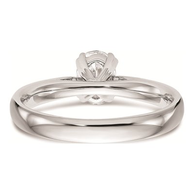 14K White Gold Oval Solitaire Engagement Ring Mounting – view 6