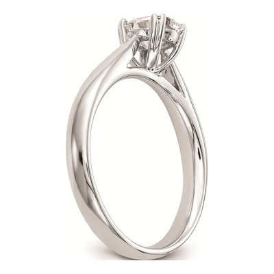 14K White Gold Oval Solitaire Engagement Ring Mounting – view 7