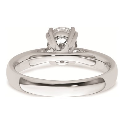 14K White Gold Oval Solitaire Engagement Ring Mounting – view 6