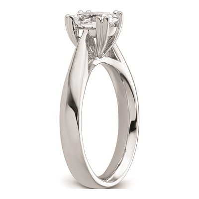 14K White Gold Oval Solitaire Engagement Ring Mounting – view 7