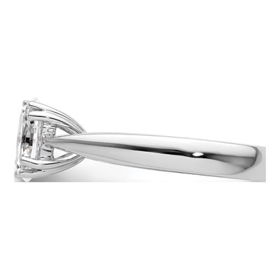 14K White Gold Oval Solitaire Engagement Ring Mounting – view 4