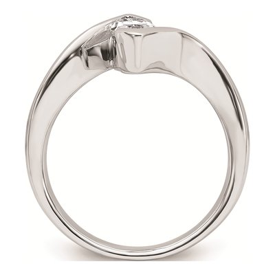 14K White Gold Marquise Bypass Engagement Ring Mounting – view 3