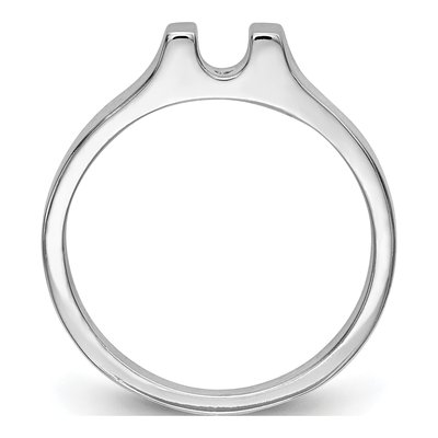 14K White Gold Peg-Set Solitaire Engagement Ring Mounting – view 2