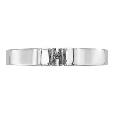 14K White Gold Peg-Set Solitaire Engagement Ring Mounting – view 4