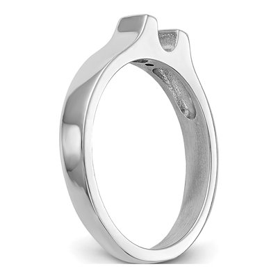 14K White Gold Peg-Set Solitaire Engagement Ring Mounting – view 6
