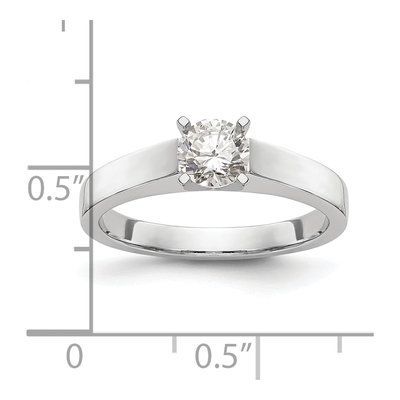 14K White Gold Peg-Set Solitaire Engagement Ring Mounting – view 8