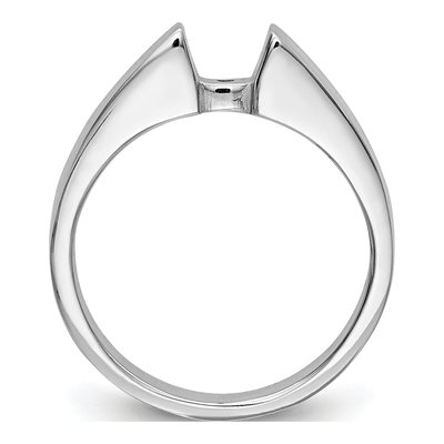 14K White Gold Peg Set Solitaire Engagement Ring Mounting – view 3