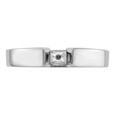 14K White Gold Peg Set Solitaire Engagement Ring Mounting – view 5