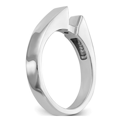 14K White Gold Peg Set Solitaire Engagement Ring Mounting – view 7