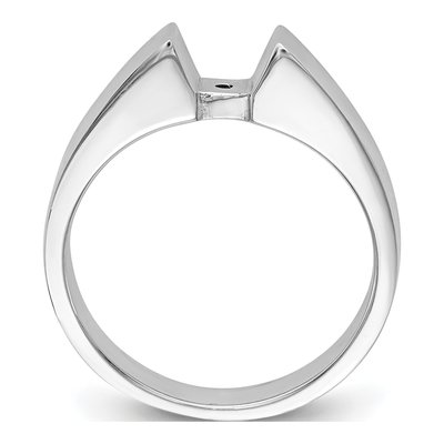 14K White Gold Peg Set Solitaire Engagement Ring Mounting – view 2