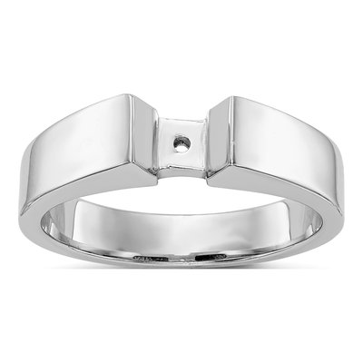 14K White Gold Peg Set Solitaire Engagement Ring Mounting