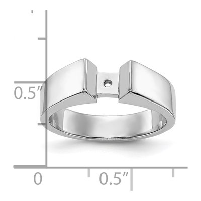 Platinum Solitaire Engagement Ring Mounting – view 4