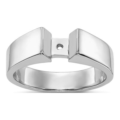 14K White Gold Solitaire Engagement Ring Mounting – view 8