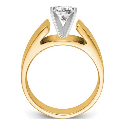 14K Yellow Gold Solitaire Engagement Ring Mounting – view 2