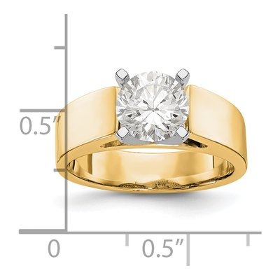 14K Yellow Gold Solitaire Engagement Ring Mounting – view 3
