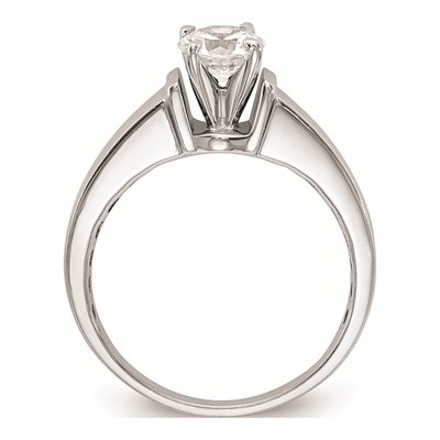 14K White Gold Peg-Set Engagement Ring Mounting – view 3