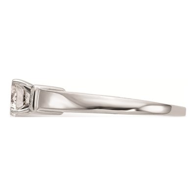 14K White Gold Peg-Set Engagement Ring Mounting – view 4