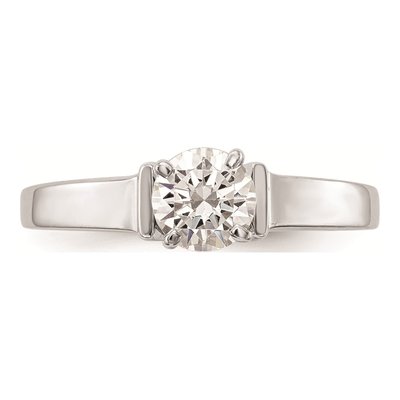 14K White Gold Peg-Set Engagement Ring Mounting – view 5