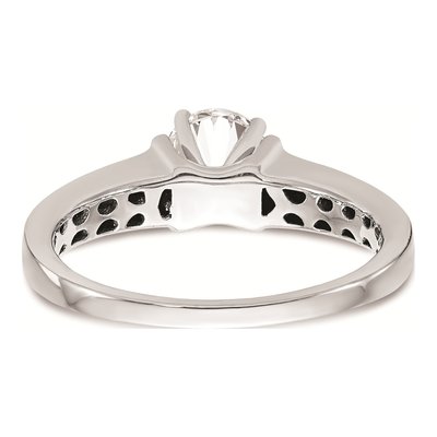 14K White Gold Peg-Set Engagement Ring Mounting – view 6