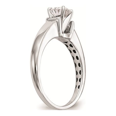 14K White Gold Peg-Set Engagement Ring Mounting – view 7