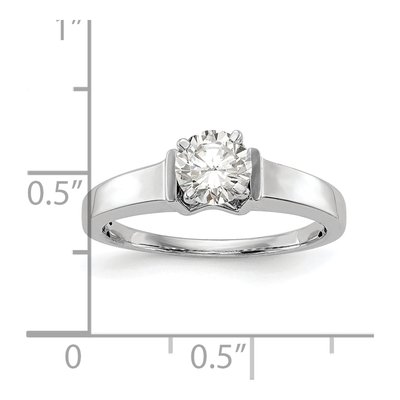 14K White Gold Peg-Set Engagement Ring Mounting – view 8