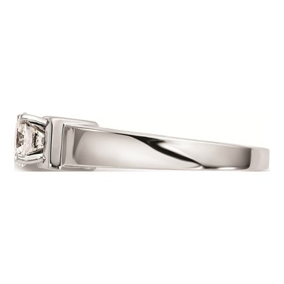 14K White Gold Peg Set Solitaire Engagement Ring Mounting – view 3