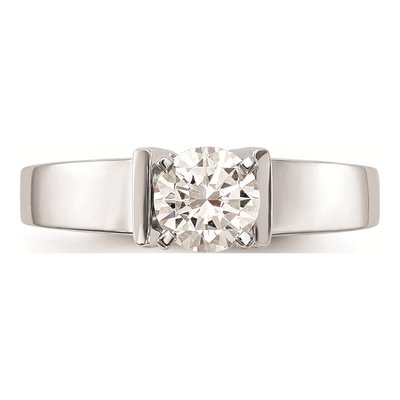 14K White Gold Peg Set Solitaire Engagement Ring Mounting – view 4