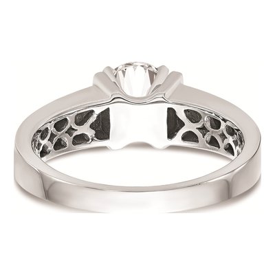 14K White Gold Peg Set Solitaire Engagement Ring Mounting – view 5