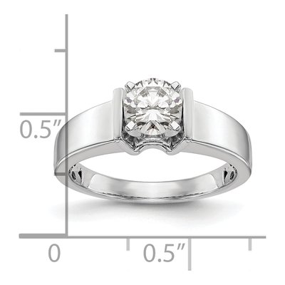 14K White Gold Peg Set Solitaire Engagement Ring Mounting – view 7