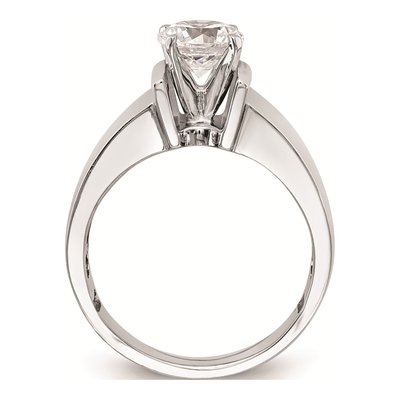 14K White Gold Solitaire Engagement Ring Mounting – view 2