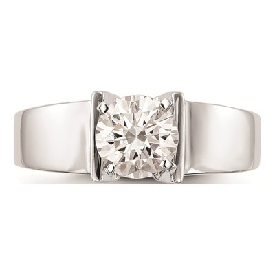 14K White Gold Solitaire Engagement Ring Mounting – view 4