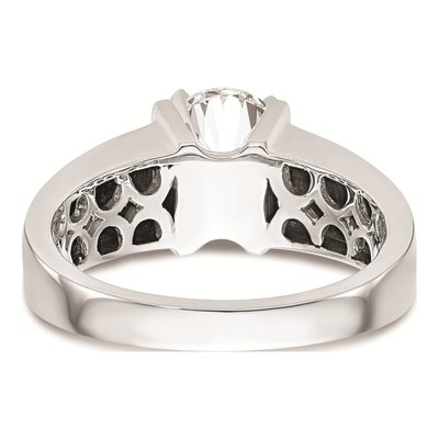 14K White Gold Solitaire Engagement Ring Mounting – view 5