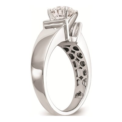 14K White Gold Solitaire Engagement Ring Mounting – view 6