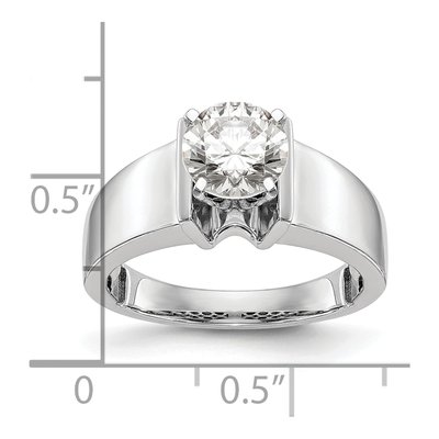 14K White Gold Solitaire Engagement Ring Mounting – view 7