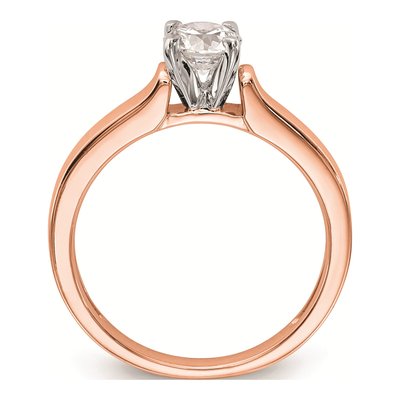 14K Rose Gold Solitaire Engagement Ring Mounting – view 2