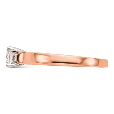 14K Rose Gold Solitaire Engagement Ring Mounting – view 3