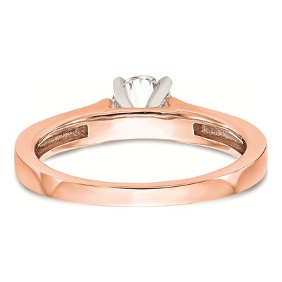 14K Rose Gold Solitaire Engagement Ring Mounting – view 5
