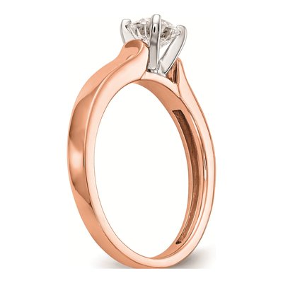 14K Rose Gold Solitaire Engagement Ring Mounting – view 6