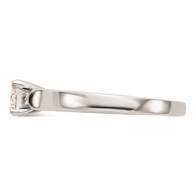 14K White Gold Peg Set Solitaire Engagement Ring Mounting – view 3