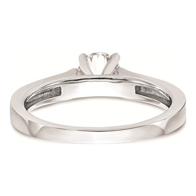 14K White Gold Peg Set Solitaire Engagement Ring Mounting – view 5