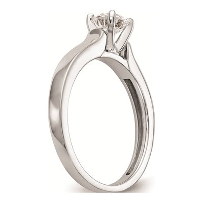 14K White Gold Peg Set Solitaire Engagement Ring Mounting – view 6