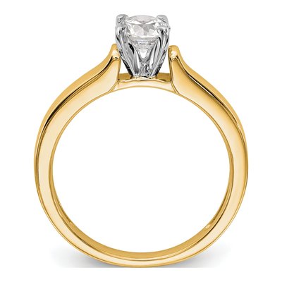 14K Yellow Gold Solitaire Engagement Ring Mounting – view 2
