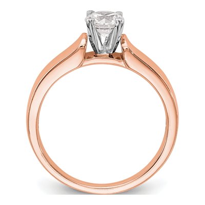 14K Rose Gold Solitaire Engagement Ring Mounting – view 2