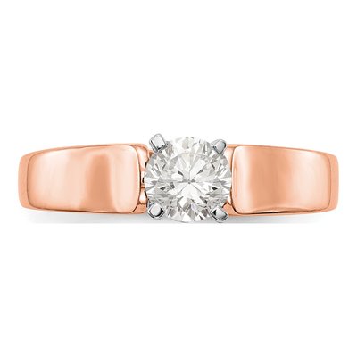 14K Rose Gold Solitaire Engagement Ring Mounting – view 4